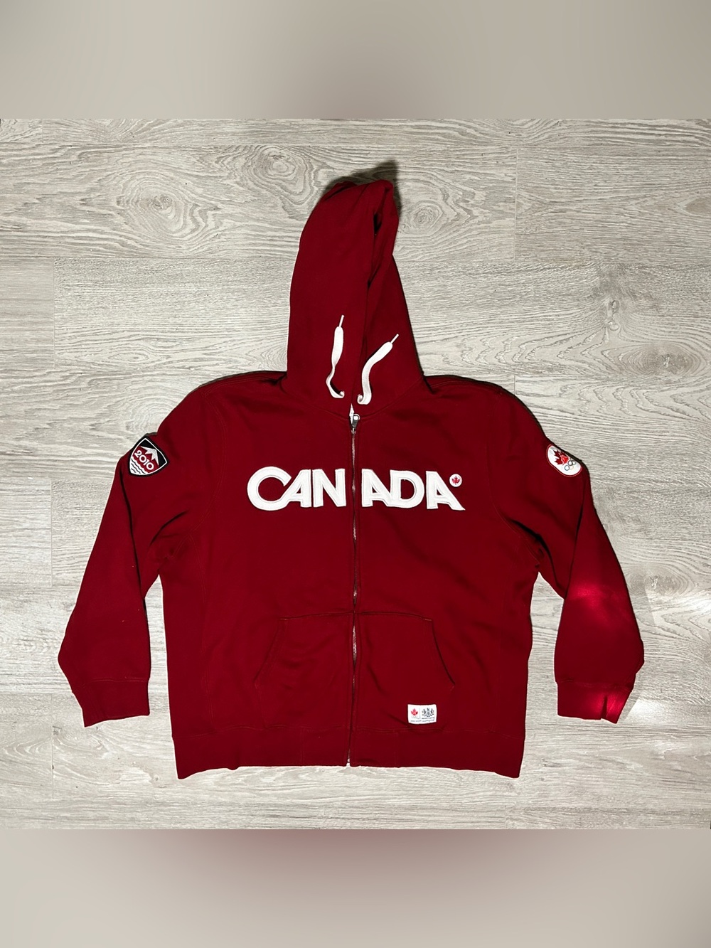 2010 Hudson Bay Company TeamCanada Red Zip-Up Hoodie Sweater